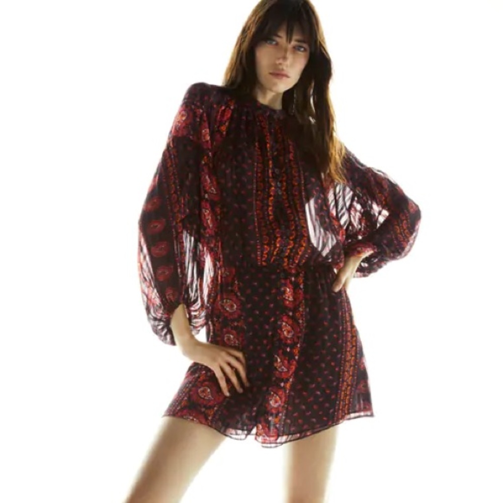 Zara Boho Blouson Dress